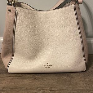 Kate Spade Cream and Blush Colorblock Shoulder Bag